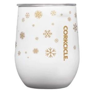 Corkcicle Stemless Snowfall White 12 oz Tumbler NWT